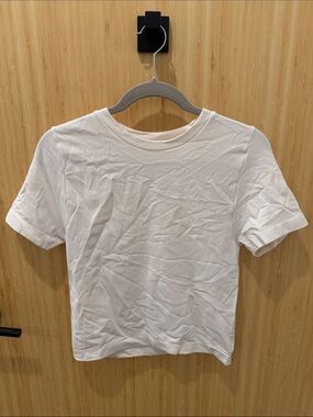 White Short Sleeve Crew Neck Tee